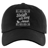 Ugly Christmas Sweater Santa Sleigh All Day Kids Cap | Artistshot