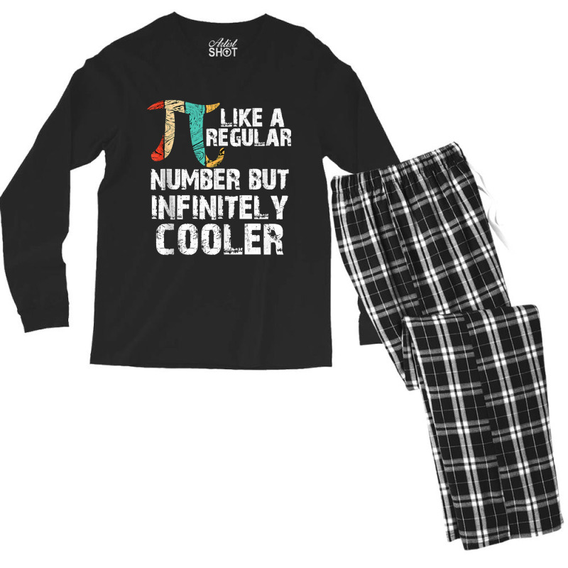 Pi Like A Regular Number But Infinitely Cooler Math Pi Day Tank Top Men's Long Sleeve Pajama Set | Artistshot