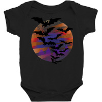 Vampire Bats T  Shirt Halloween Vampire Bats Moonlight Night Creepy Tr Baby Bodysuit | Artistshot