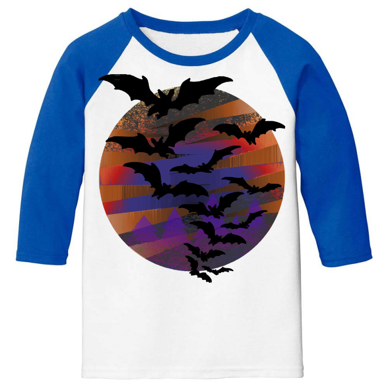 Vampire Bats T  Shirt Halloween Vampire Bats Moonlight Night Creepy Tr Youth 3/4 Sleeve by whistlerobust | Artistshot