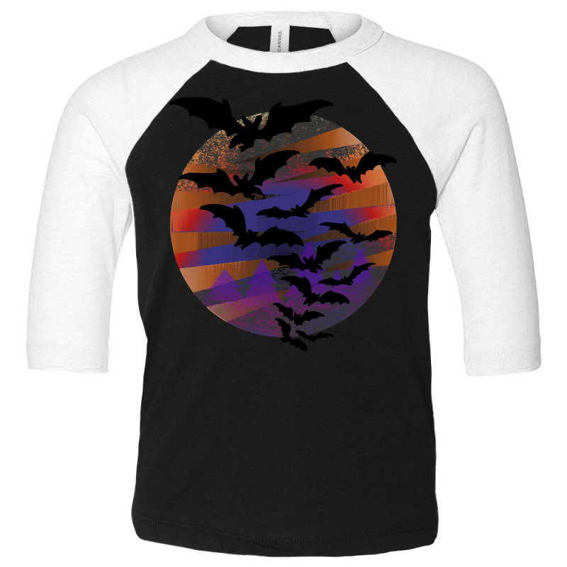 Vampire Bats T  Shirt Halloween Vampire Bats Moonlight Night Creepy Tr Toddler 3/4 Sleeve Tee by whistlerobust | Artistshot