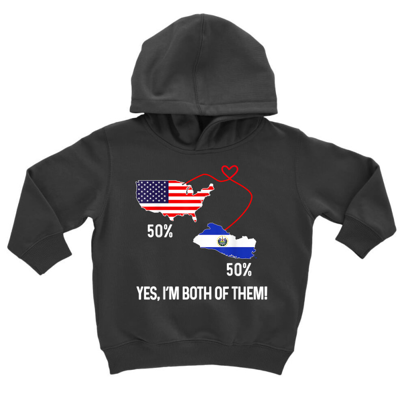 Half American Half El Salvador Flag Combined Map Salvadorian T Shirt Toddler Hoodie by cm-arts | Artistshot