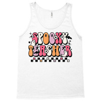 Funny Spooky Season Retro Spooky Teacher Halloween Costume T Shirt Tank Top | Artistshot