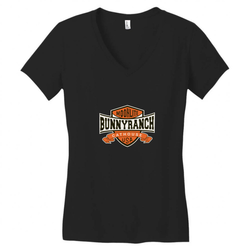 Moonlite Bunnyranch Cathouse Usa Women's V-Neck T-Shirt by CindyBriner | Artistshot