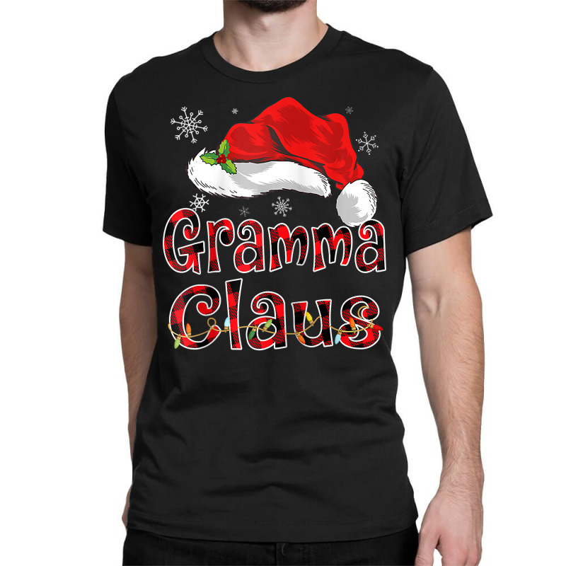 Gramma Claus Christmas Hat Red Plaid Family Group Matching Raglan Base Classic T-shirt by naeqozhuhaso | Artistshot