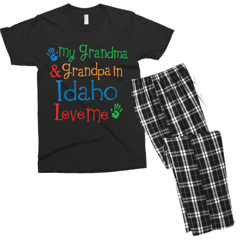 Kids Idaho Grandma And Grandpa Love Me Men's T-shirt Pajama Set by Adcock Salmon | Artistshot