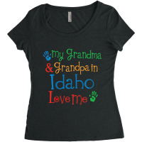 Kids Idaho Grandma And Grandpa Love Me Women's Triblend Scoop T-shirt | Artistshot