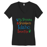 Kids Idaho Grandma And Grandpa Love Me Women's V-neck T-shirt | Artistshot