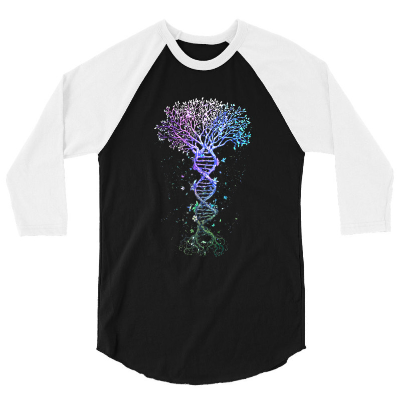 Dna Tree Life Earth Genetics Biologist Science Gift Tank Top 3/4 Sleeve Shirt by cm-arts | Artistshot