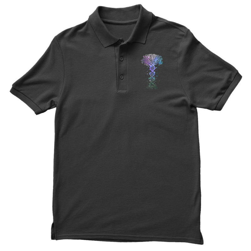 Dna Tree Life Earth Genetics Biologist Science Gift Tank Top Men's Polo Shirt by cm-arts | Artistshot