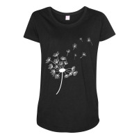 Dandelion Blowing Away In The Wind Into The Sky Art Maternity Scoop Neck T-shirt | Artistshot