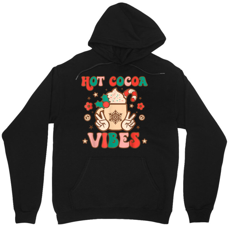 Groovy Hot Cocoa Vibes Hippie Xmas Merry Christmas Pajamas T Shirt Unisex Hoodie by naeqozhuhaso | Artistshot