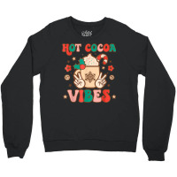 Groovy Hot Cocoa Vibes Hippie Xmas Merry Christmas Pajamas T Shirt Crewneck Sweatshirt | Artistshot