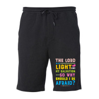 Psalm 27 1 Bible Cute Scripture Quote Kids Christian Fleece Short | Artistshot