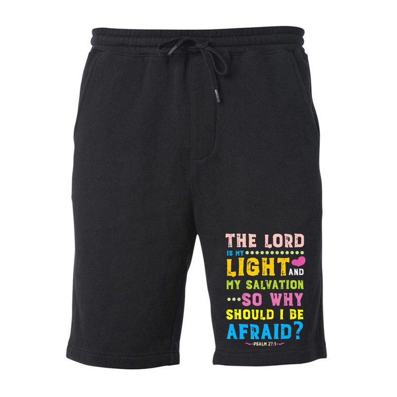 Psalm 27 1 Bible Cute Scripture Quote Kids Christian Fleece Short by Min01 | Artistshot