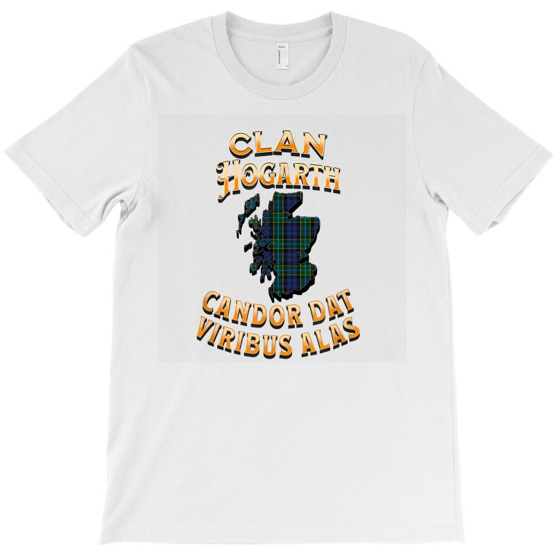 Hogarth Scottish Clan Motto And Tartan T Shirt T-Shirt by cm-arts | Artistshot