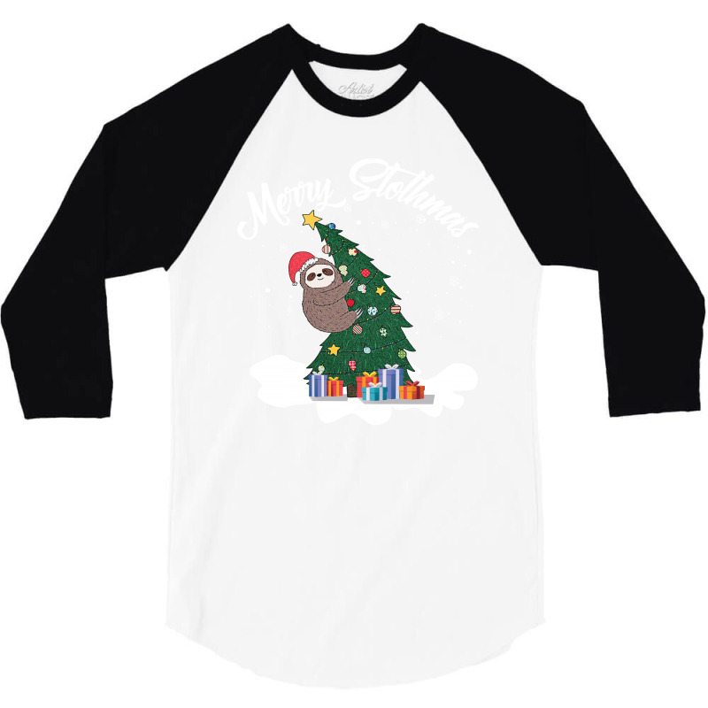 Sloths Merry Christmas 3/4 Sleeve Shirt | Artistshot