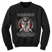 Armor Of God Men Women Kids Christian Bible Verse Youth Sweatshirt | Artistshot