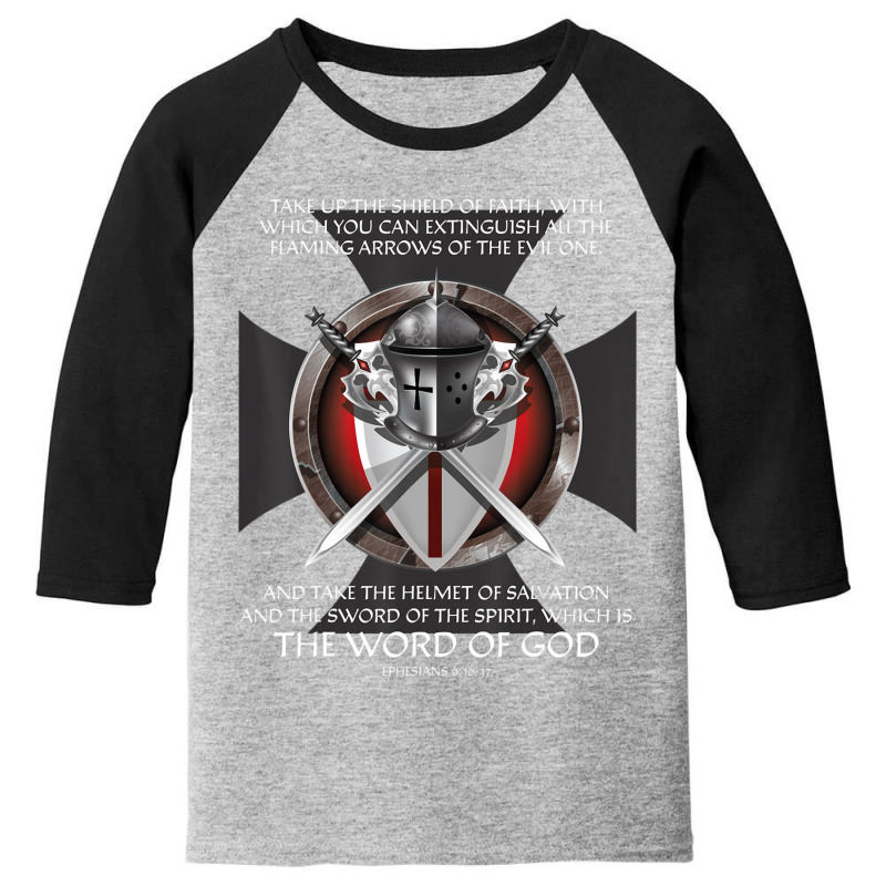 Armor Of God Men Women Kids Christian Bible Verse Youth 3/4 Sleeve | Artistshot