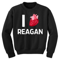 I Love Reagan Girlfriend Human Heart Cute Birthday Family T Shirt Youth Sweatshirt | Artistshot