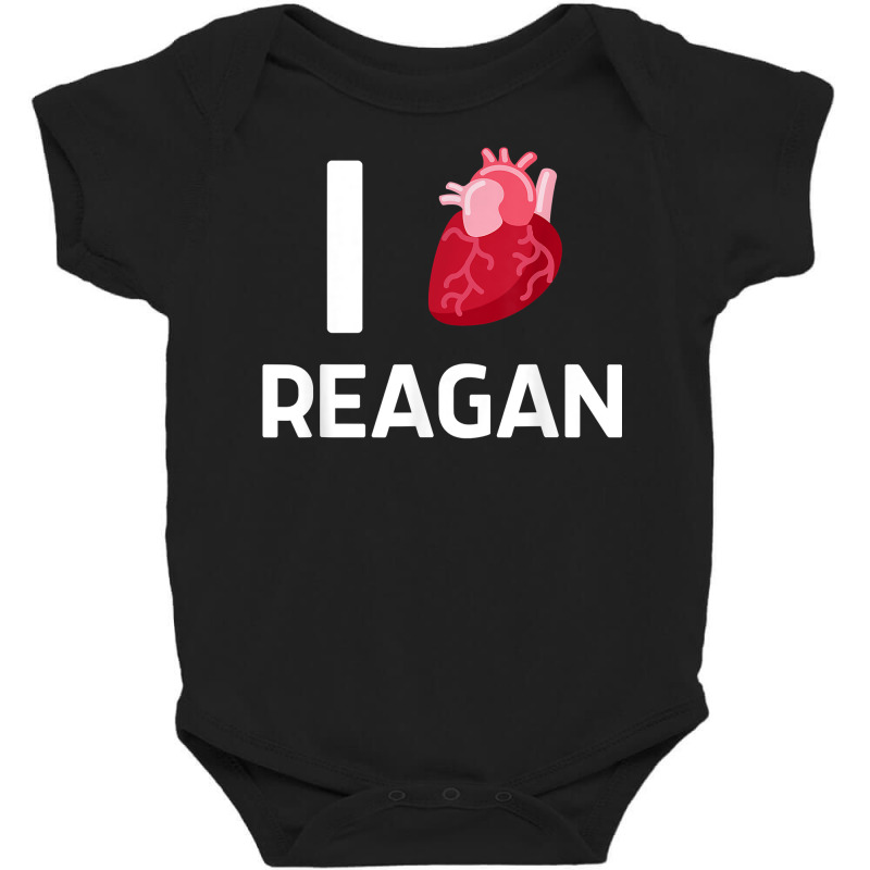 I Love Reagan Girlfriend Human Heart Cute Birthday Family T Shirt Baby Bodysuit by leiseyxlmorit | Artistshot