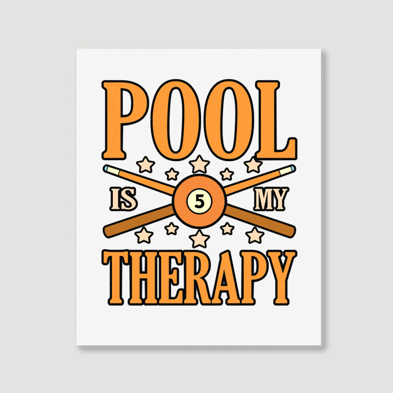 Pool Is My Therapy Billiards Snooker Sports Player Graphic Pullover Ho Portrait Canvas Print | Artistshot