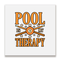 Pool Is My Therapy Billiards Snooker Sports Player Graphic Pullover Ho Metal Print Square | Artistshot