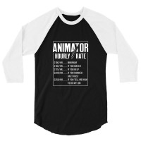 Animator Rate Animating Graphic Artist Animation 3/4 Sleeve Shirt | Artistshot