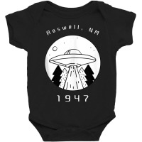 Roswell Ufo Alien Hunter First Contact Ufologist Spaceship Baby Bodysuit | Artistshot