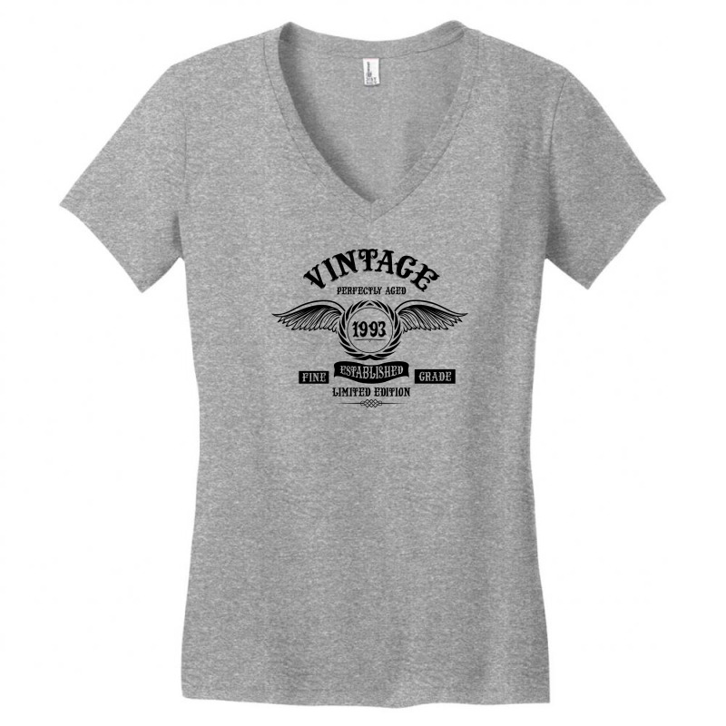 Vintage Perfectly Aged 1993 Women's V-Neck T-Shirt by SabriAcar | Artistshot