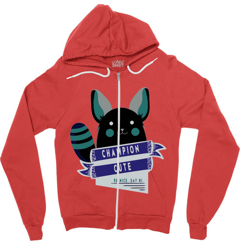 Champion Cute Chinchilla Zipper Hoodie | Artistshot