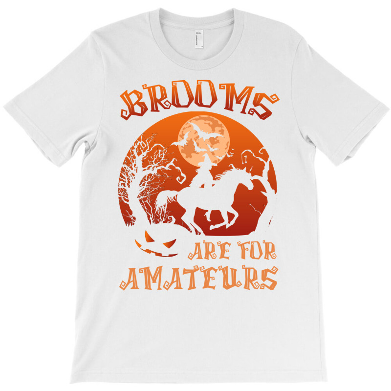 Brooms Are For Amateurs Witch Riding Horse Halloween Women Long Sleeve T-Shirt by cm-arts | Artistshot