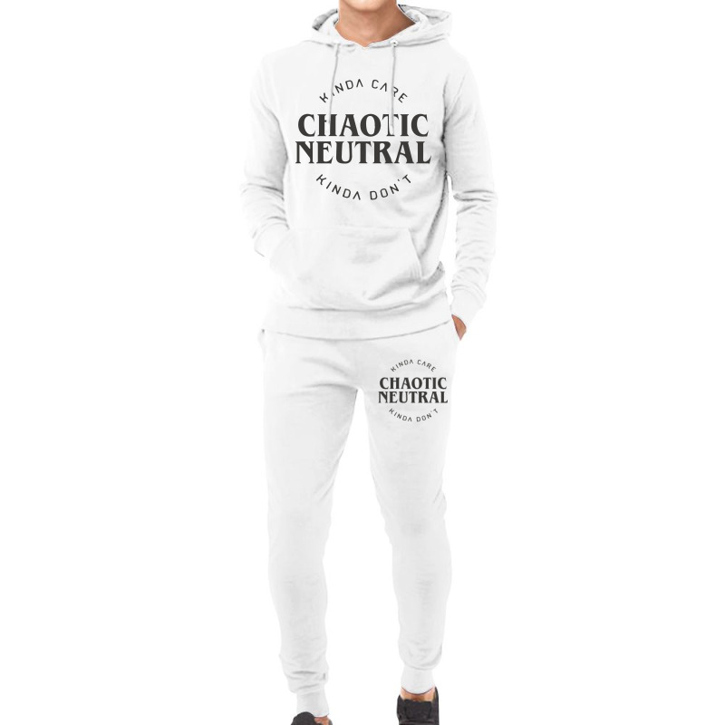 Chaotic Neutral Alignment Kinda Care Kinda Don't Funny Quotes Rela Hoodie & Jogger Set | Artistshot