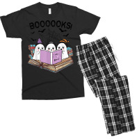 Cute Ghost Book Worm Nerd Boooks Halloween Party Costume T Shirt Copy Men's T-shirt Pajama Set | Artistshot