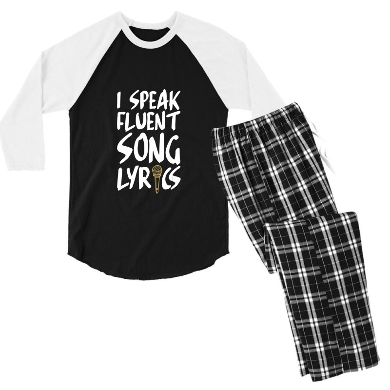 I Speak Fluent Song Lyrics Music Broadway Singer Songwriter 1 Men's 3/4 Sleeve Pajama Set | Artistshot