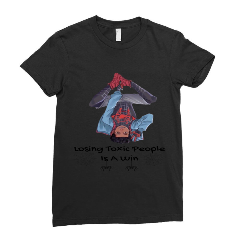 Losing Toxic People Is A Win Ladies Fitted T-Shirt by cm-arts | Artistshot