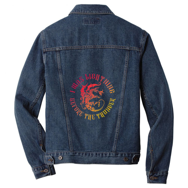 I Was Lightning Before The Thunder T-shirt The Dragons 1 Men Denim Jacket by JesusMesaMurillo | Artistshot