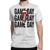 Vintage Game Day Football Lightning Bolt Funny Team Sport T Shirt Classic T-shirt | Artistshot