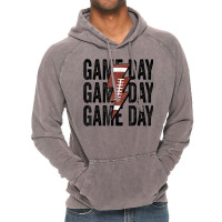 Vintage Game Day Football Lightning Bolt Funny Team Sport T Shirt Vintage Hoodie | Artistshot