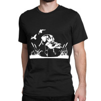 Bird Dog Duck Hunting Willow In The Marsh Hunter Classic T-shirt | Artistshot