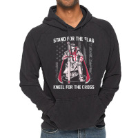 Stand For The Flag Kneel For The Cross Crusader Knights T Shirt Vintage Hoodie | Artistshot