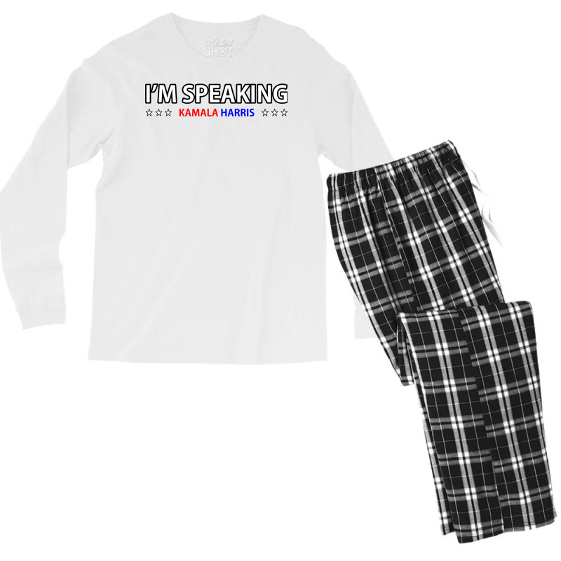 I'm Speaking Politics Gift Fans Celebration Men's Long Sleeve Pajama Set | Artistshot