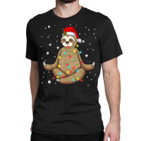 Christmas Lights Sloth Meditating Classic T-shirt | Artistshot