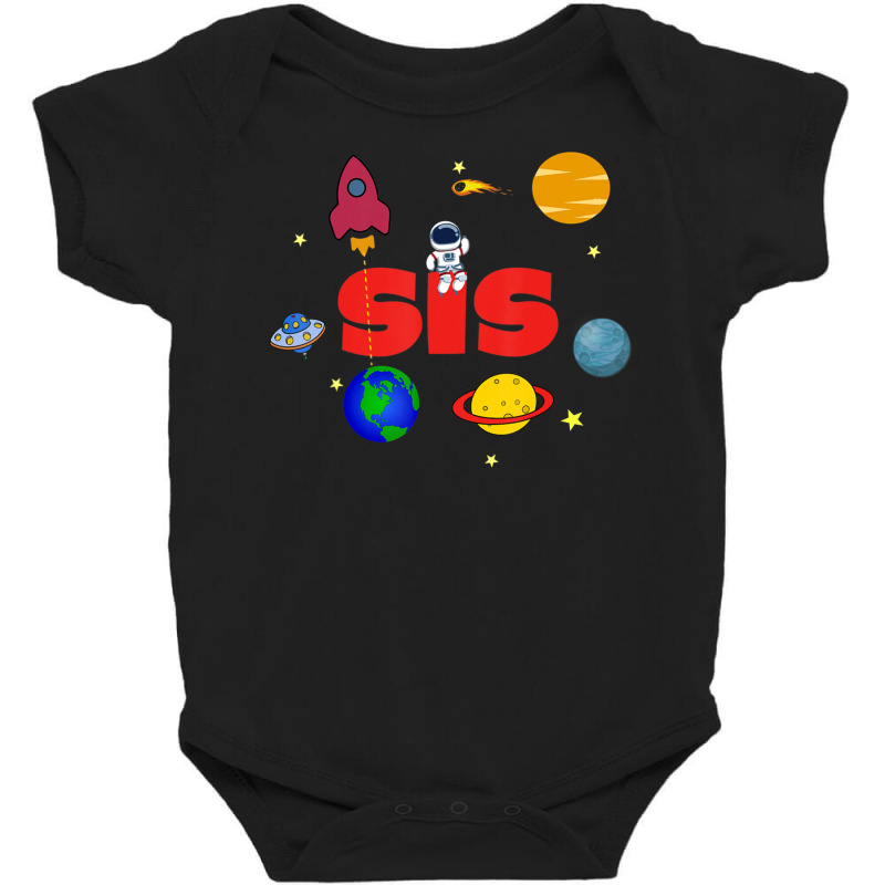 Sister Outer Space Ufo Alien Galaxies Birthday Party Baby Bodysuit by Min01 | Artistshot