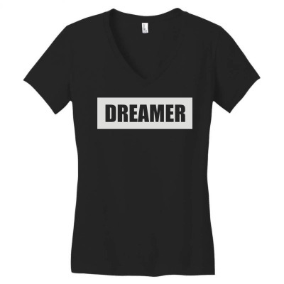 Dreamer Women's V-neck T-shirt Designed By Enjang