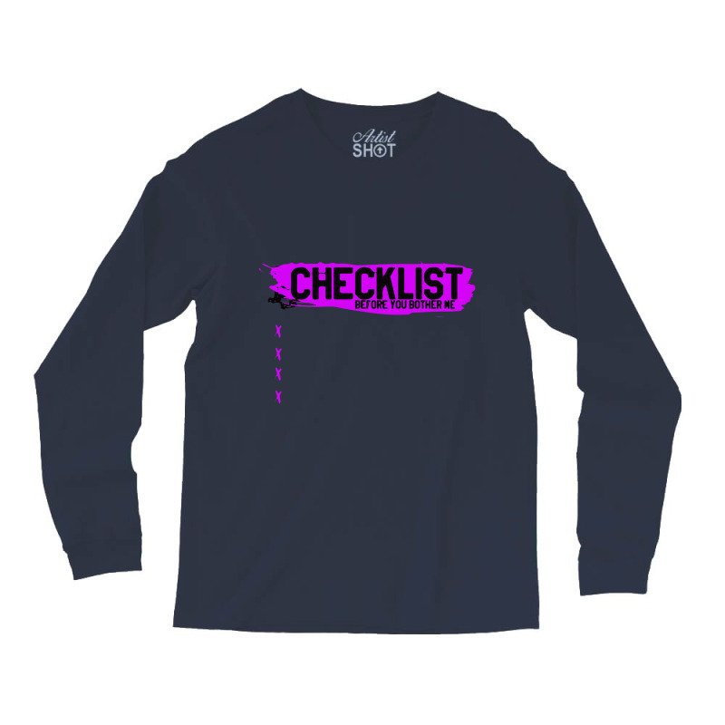 Cheklisht Long Sleeve Shirts | Artistshot