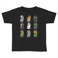 Gaming Halloween Skeleton Vampire Gamer Zombie Boys Kids Long Sleeve T Toddler T-shirt | Artistshot