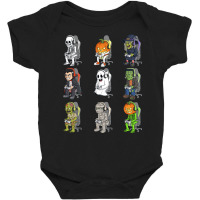 Gaming Halloween Skeleton Vampire Gamer Zombie Boys Kids Long Sleeve T Baby Bodysuit | Artistshot