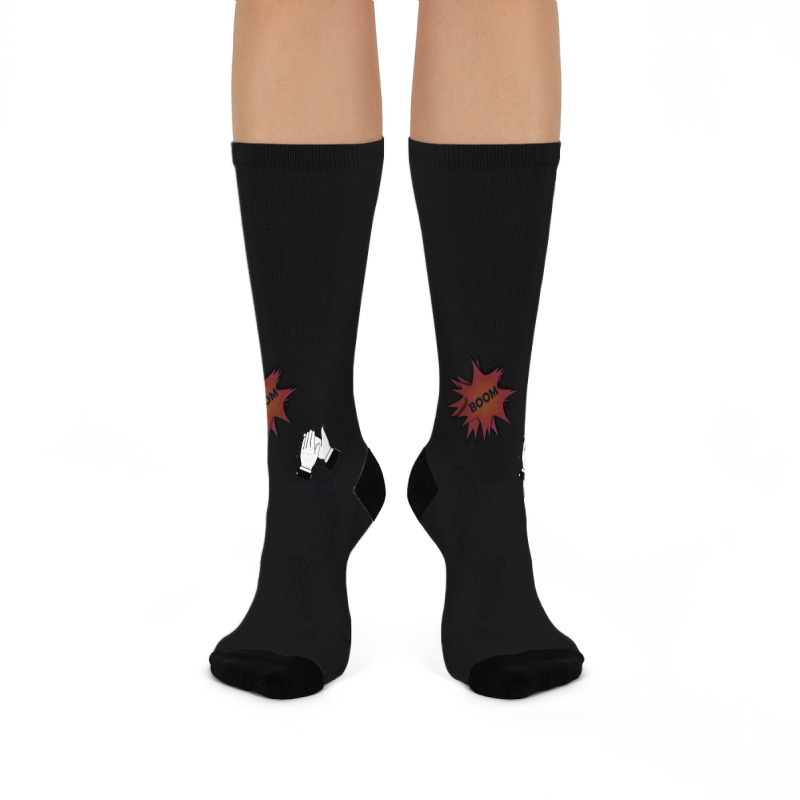 Charli Xcx Inspired Designs Boom Clap Crew Socks | Artistshot