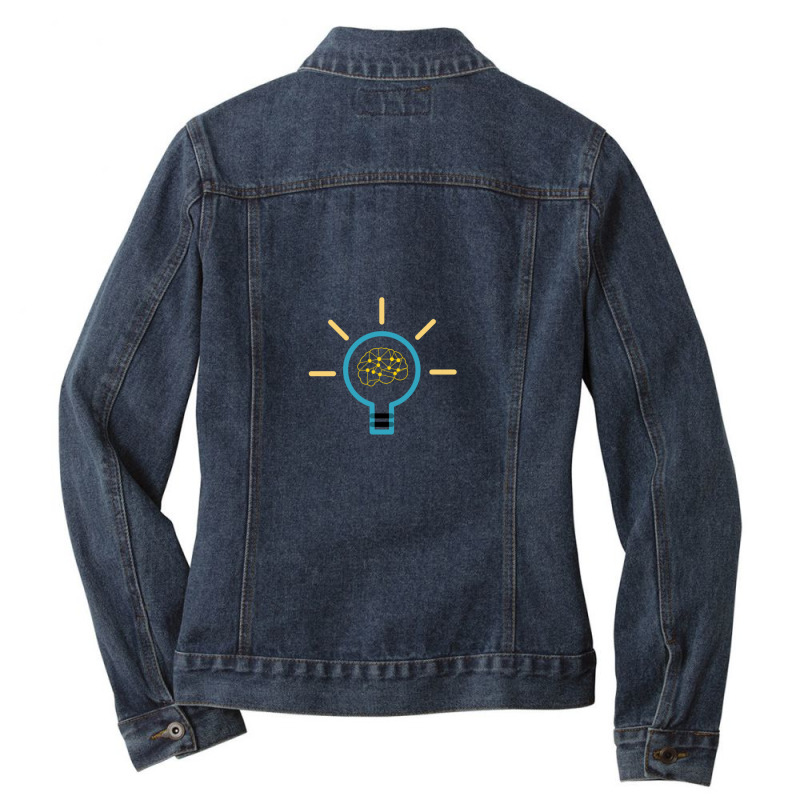 Brain Light 1 Ladies Denim Jacket by CodyChambers | Artistshot